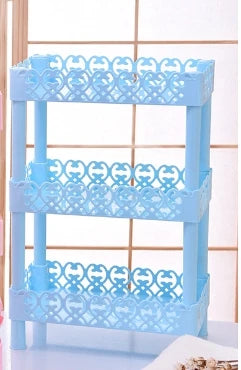 Pink Girl Heart Kitchen Toilet Double-layer Plastic Storage Rack Children's Handmade Works Book Desktop Storage Tool Shelving